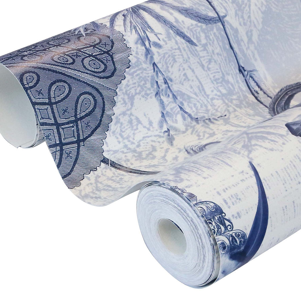 Santorus Wallpaper - Pandamonium - Antique Blue-Santorus-Beaumonde