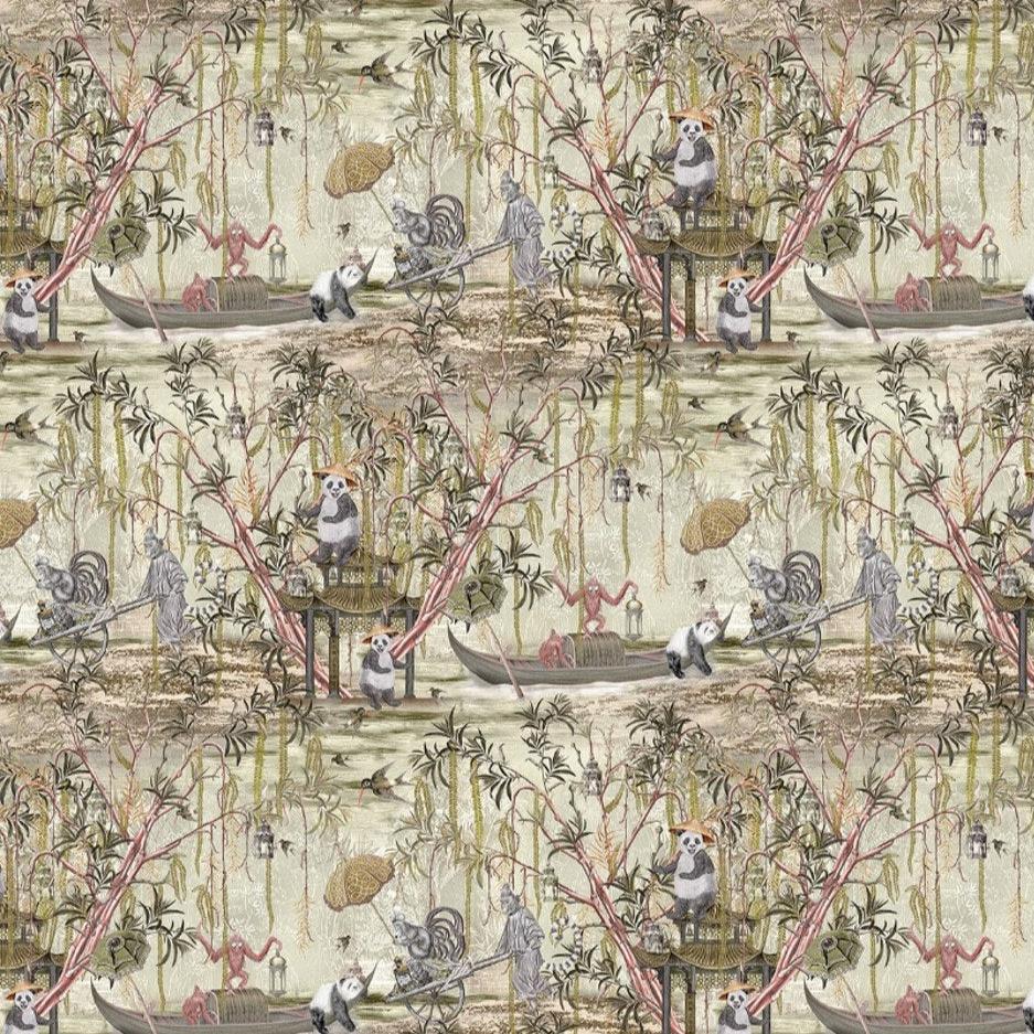 Santorus Wallpaper - Pandamonium - Golden Khaki-Santorus-Beaumonde