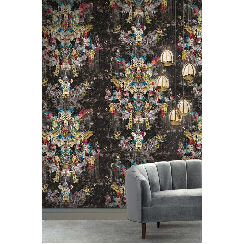 Santorus Wallpaper - Tropicus - Charcoal-Santorus-Beaumonde