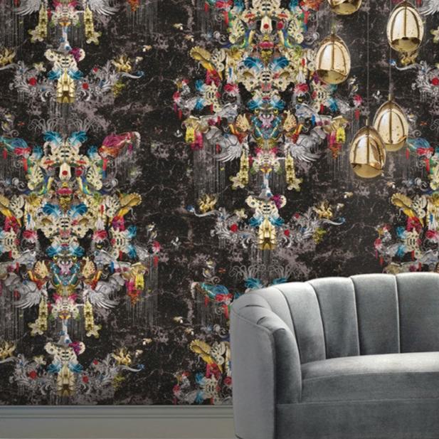 Santorus Wallpaper - Tropicus - Charcoal-Santorus-Beaumonde
