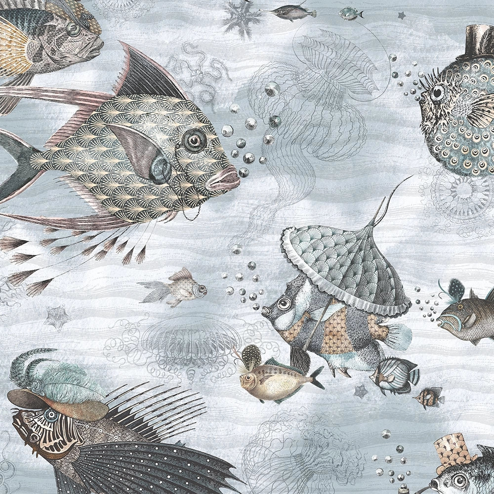 Sea Life Aqua & Sand Wallpaper