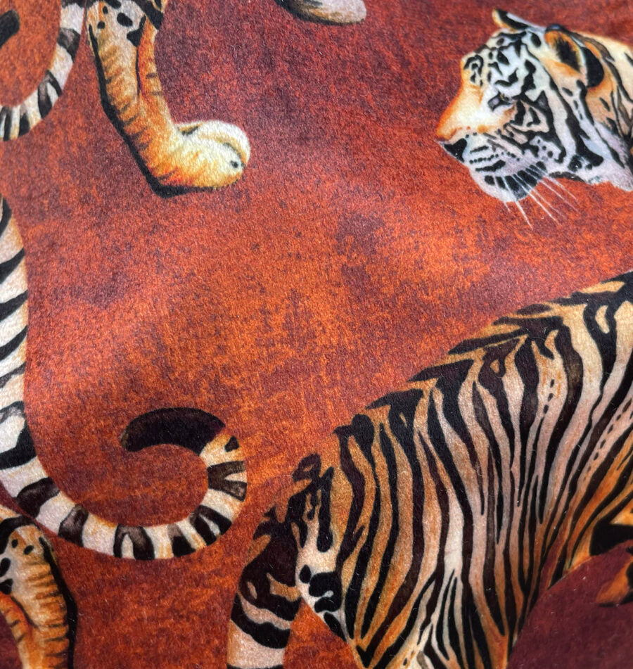 Tigress Shimmer Velvet Fabric