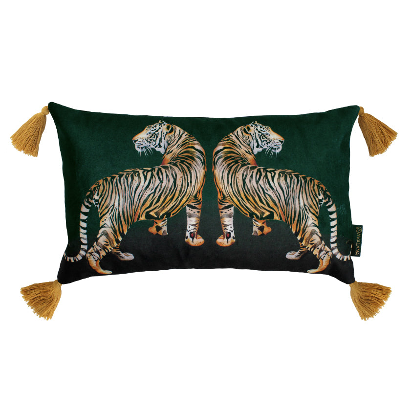 Tiger Tiger Tassel Velvet Cushion