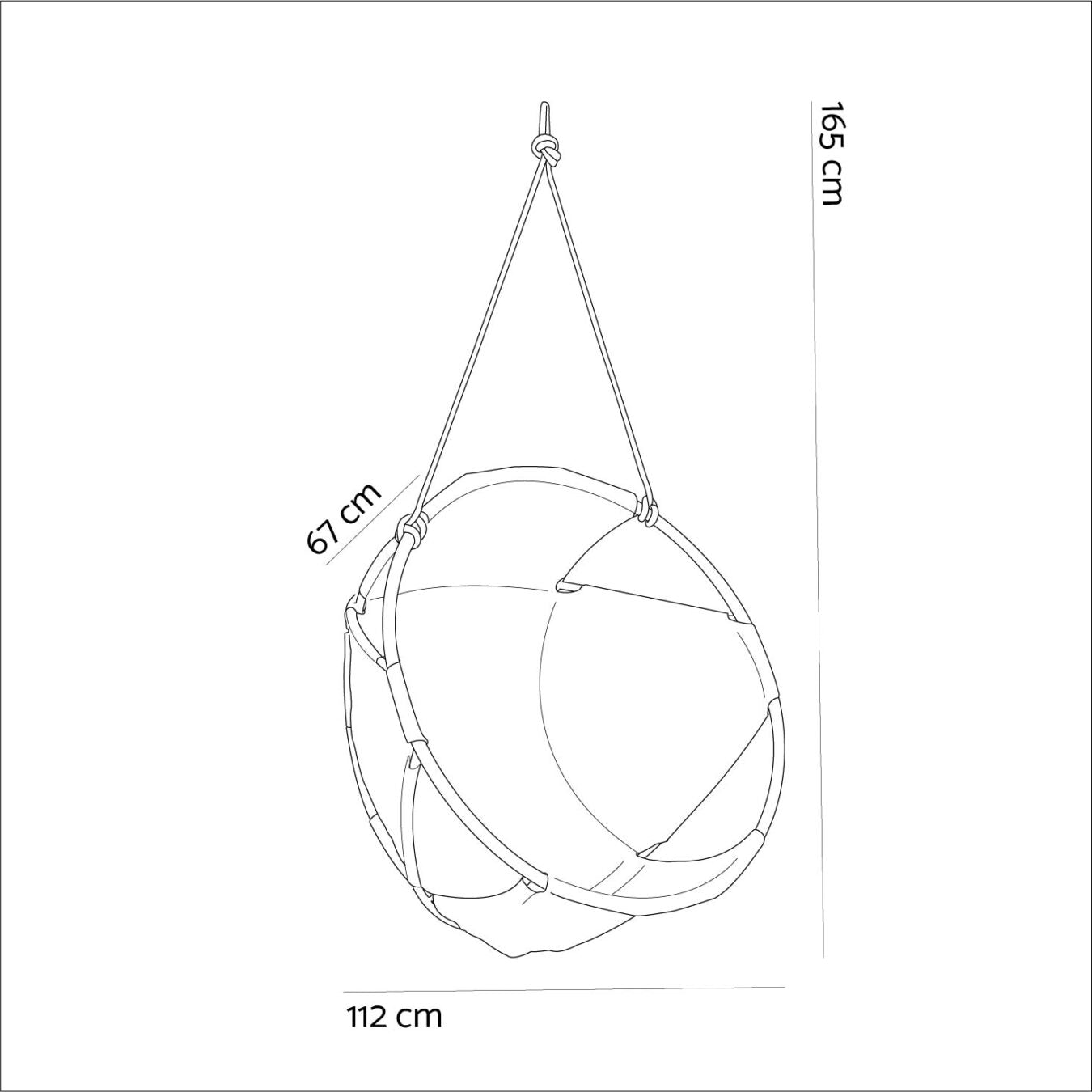 Trimm Copenhagen Cocoon Hang Chair Wool-Beaumonde