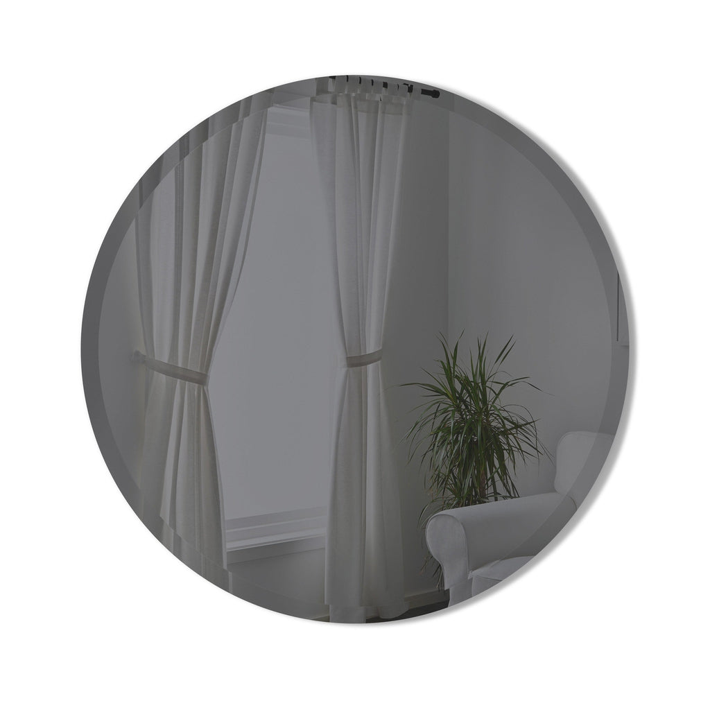 Umbra Hub Bevy Round Mirror Smoked Grey 61cm-Beaumonde