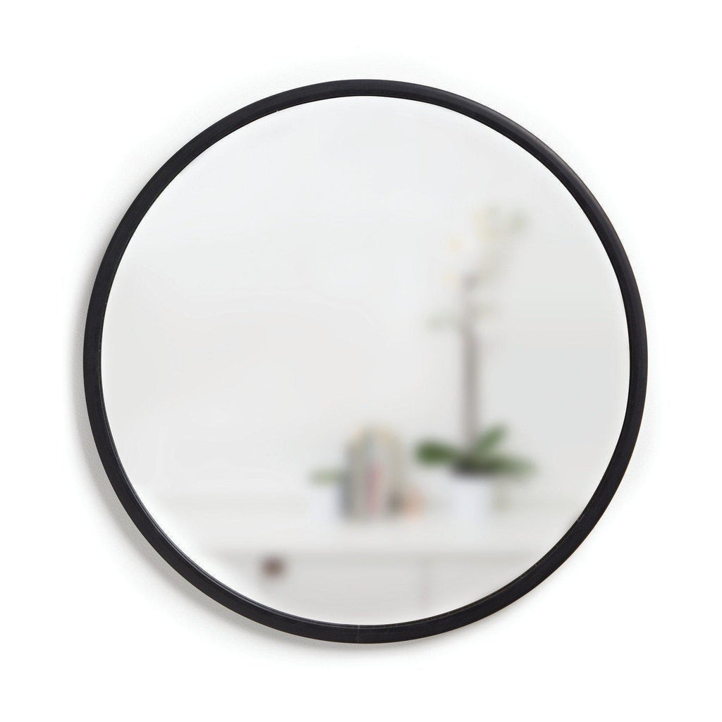 Umbra Hub Round Mirror Black 61cm-Beaumonde