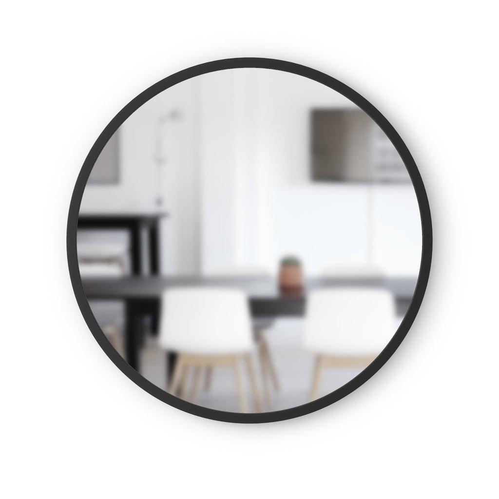 Umbra Hub Round Mirror Black 61cm-Beaumonde