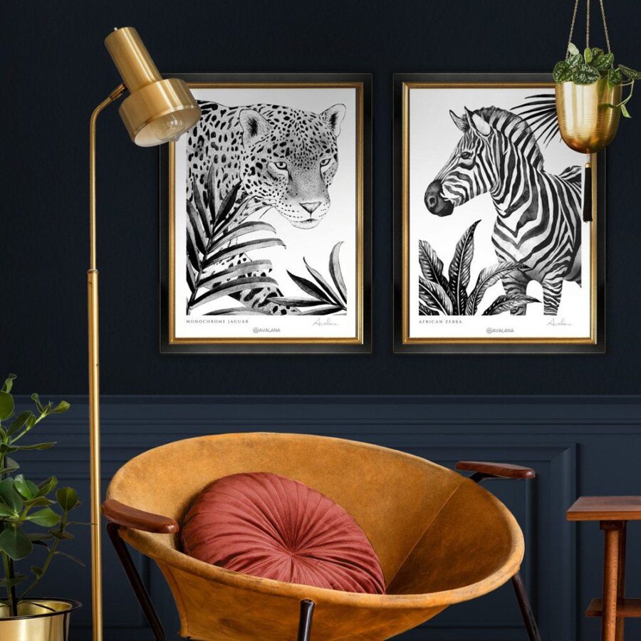 African Zebra Art Print